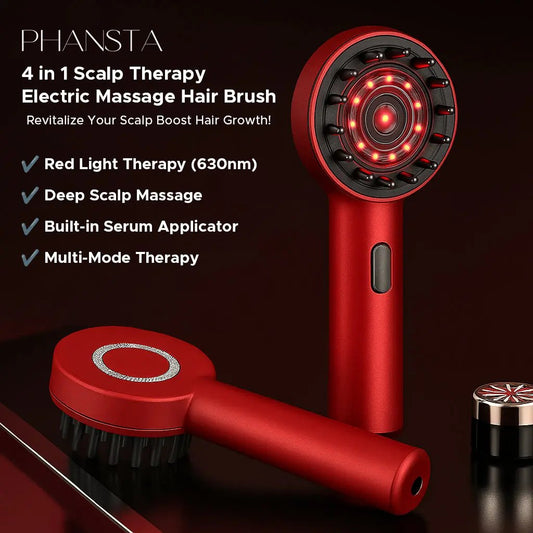 Phansta™ 4 in 1 Scalp Therapy Electric Massage Hair Brush 