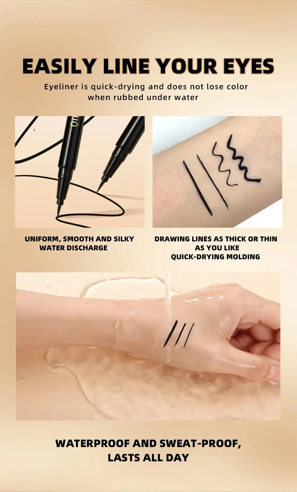 QiBest™ Waterproof Eye Liner 