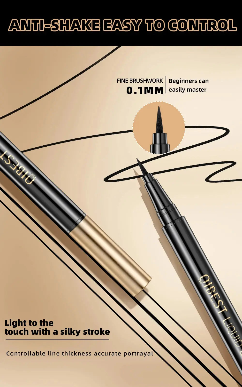 QiBest™ Waterproof Eye Liner 